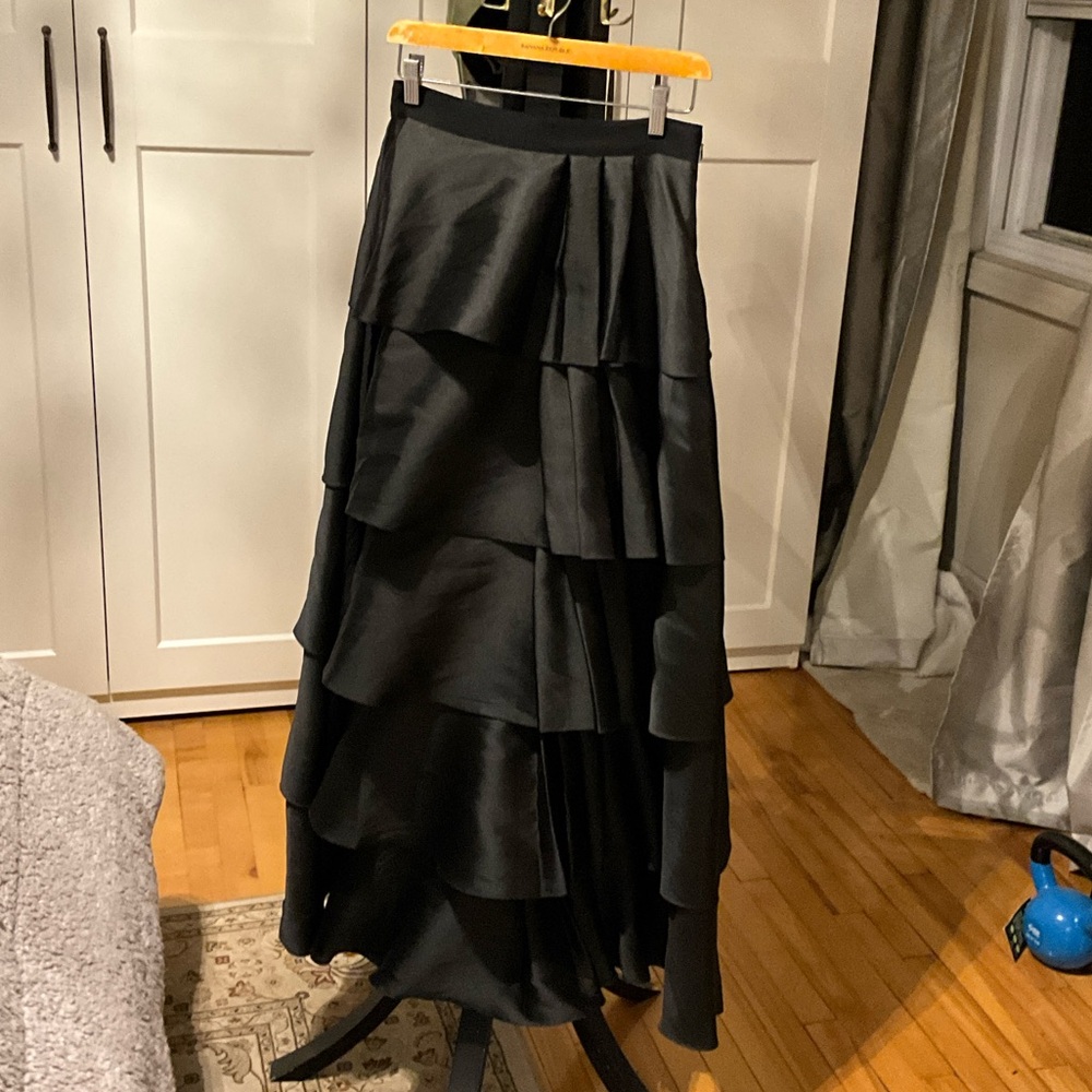 Sachin + Babi Black Layered Maxi Skirt
